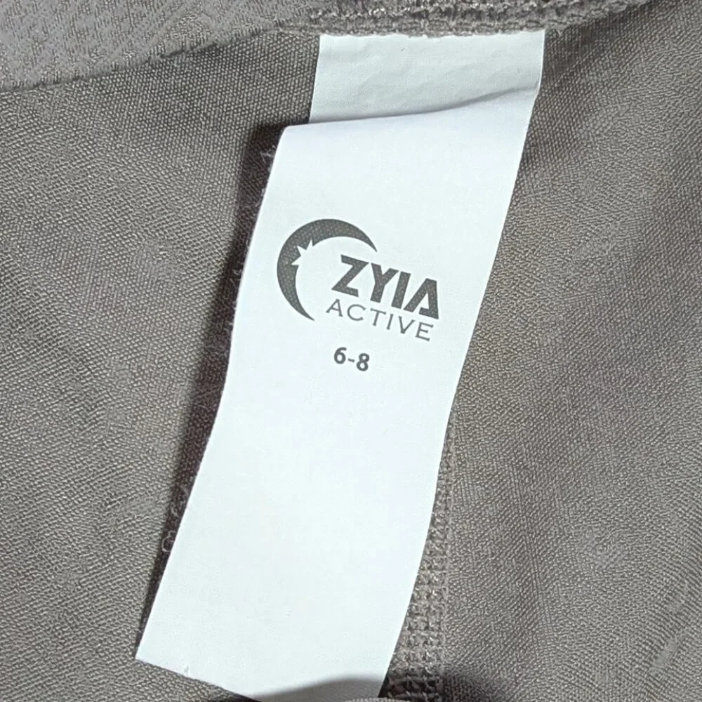 Zyia Cement Croise Crossover Waistband Hi Rise 7/8 Leggings, Size 6-8 - Picture 8 of 8